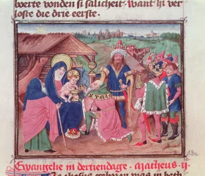 Codex 2772 f.13 The Adoration of the Magi
